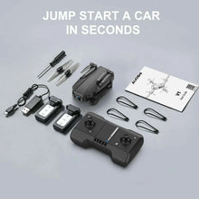 AUOSHI V1 mini FPV drone kit with remote controller, batteries, spare propellers, and manual