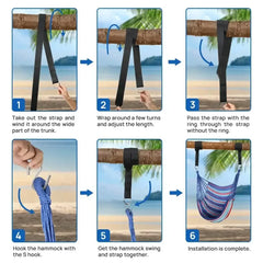 FGY Hammock Chair Swing Portable Canvas Camping Hanging Seat for Outdoor Indoor - USA MEGA SHOP