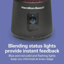 Black blender base with power button and status light panel
