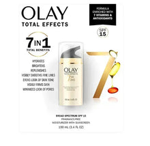 Olay Total Effects 7-in-1 face moisturizer, SPF 15, fragrance-free, 3.4 oz box
