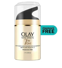 Olay Total Effects fragrance-free SPF 15 face moisturizer in gold bottle