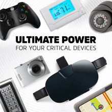 Energizer Ultimate Lithium AA batteries, marketing graphic with power text