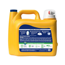 OxiClean liquid detergent jug back label with directions and ingredients.