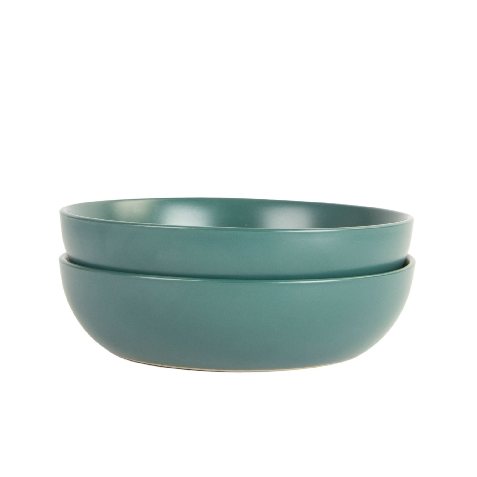 10 Strawberry Street Wazee Matte 9"/48oz Serving Bowl, Set of 2, Emerald Green