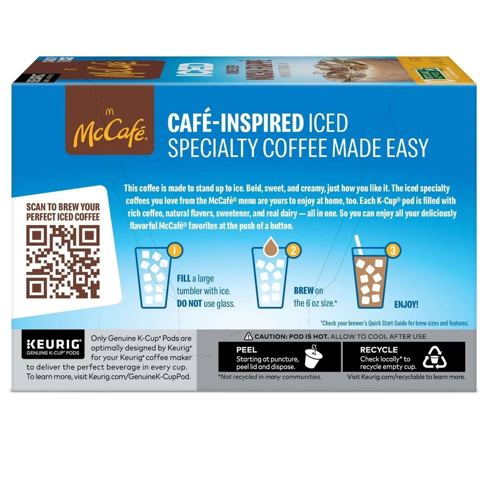 McCafe, ICED One Step Mocha Frappe K-Cup Coffee Pods, 10 Count
