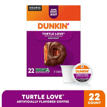 Dunkin Turtle Love dark roast K-Cup pods box with 22-count lids