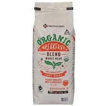 Member'S Mark Organic whole bean coffee bag, light roast breakfast blend