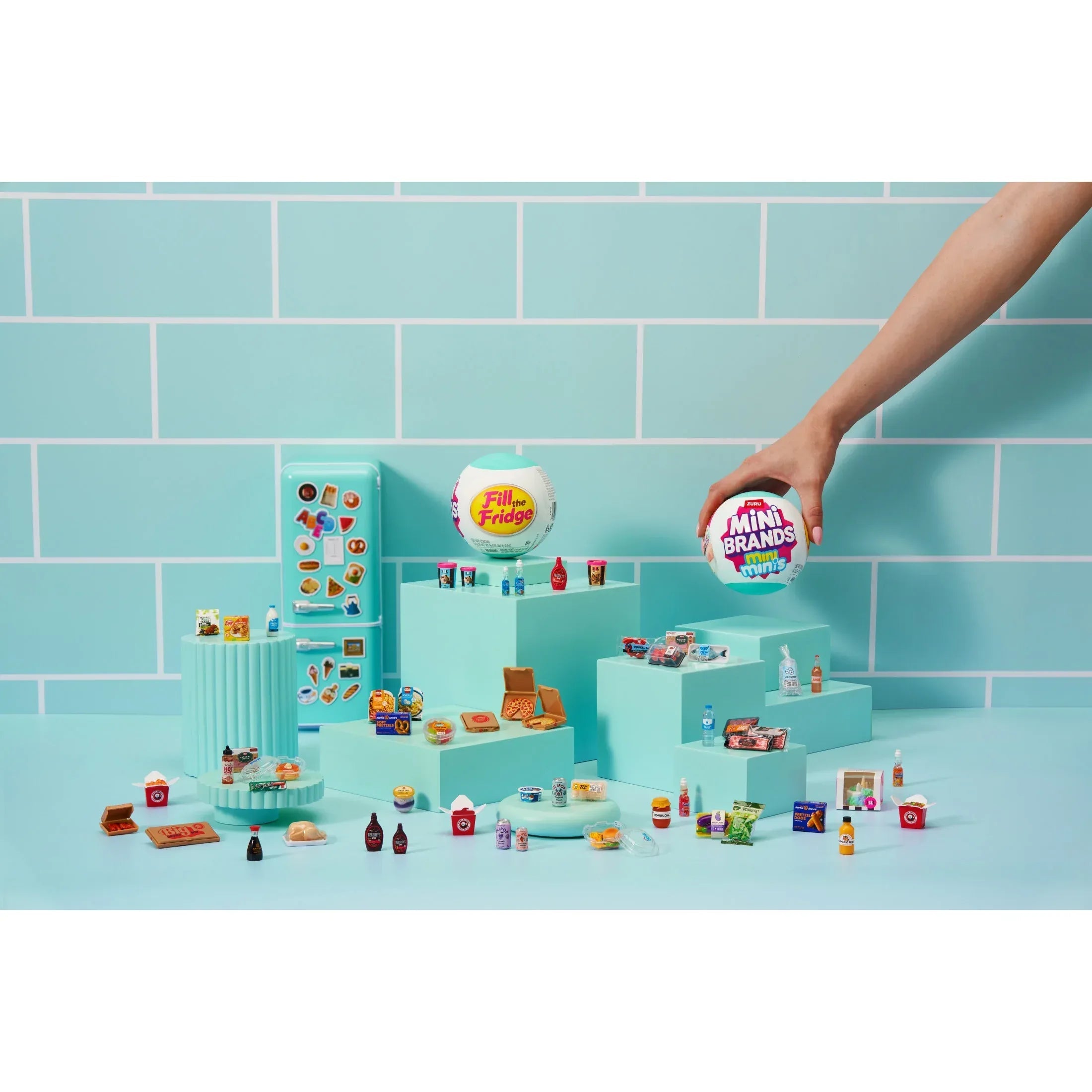 Mini Brands Fill the Fridge S1 Blindbox Capsule, Collectible Unbox Surprise Toy for Kids, Teens & Adults Ages 3+ by ZURU