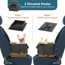 PETSFIT pet booster seat black with two support modes and expandable base panels