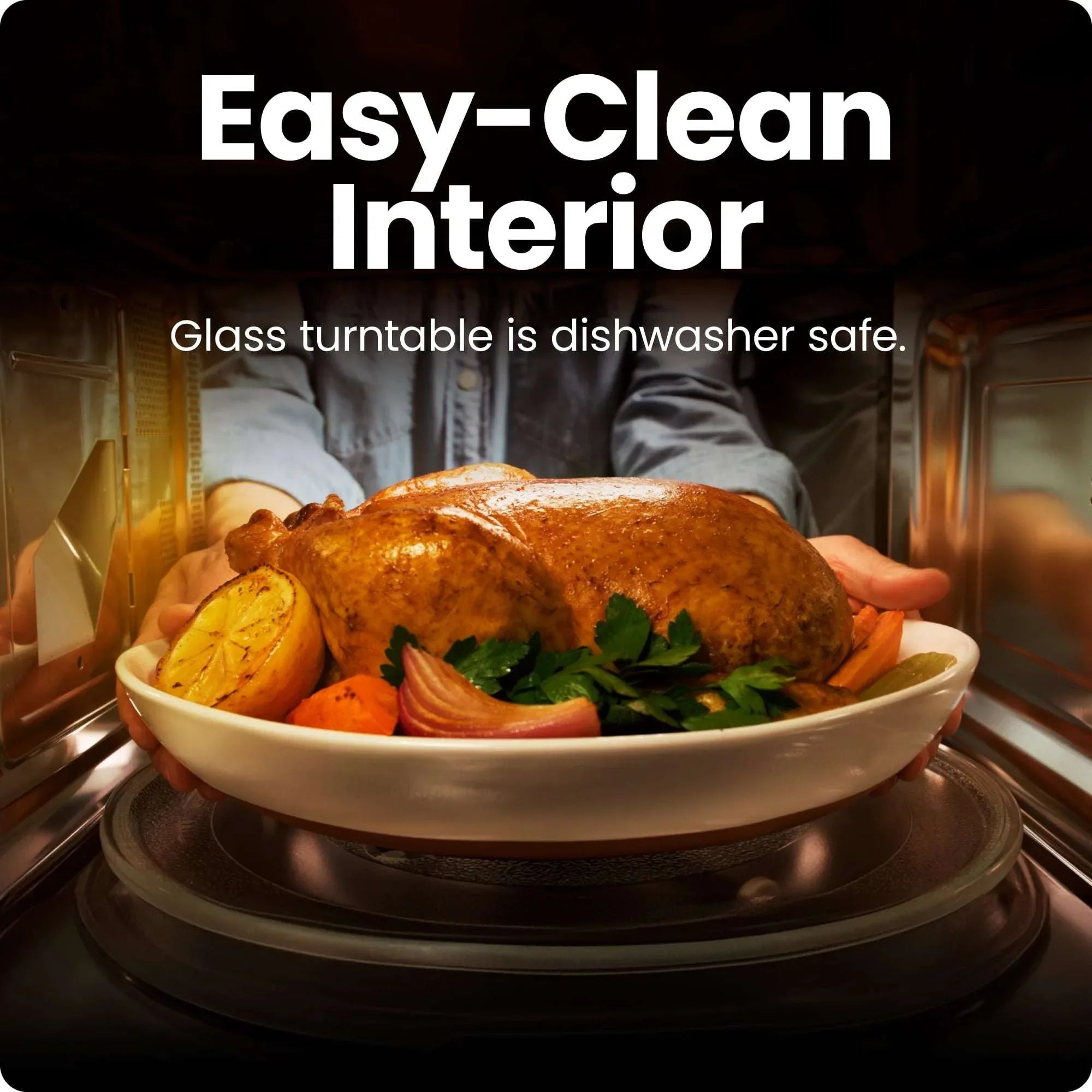 Chefman 0.9 Cu ft Countertop Microwave Oven, 900 Watts - Stainless Steel - USA MEGA SHOP
