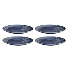 Better Homes & Gardens Ellie Collection Blue Stoneware Dinner Plate, 10.7 inch