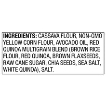Ingredients label for red quinoa tortilla chips