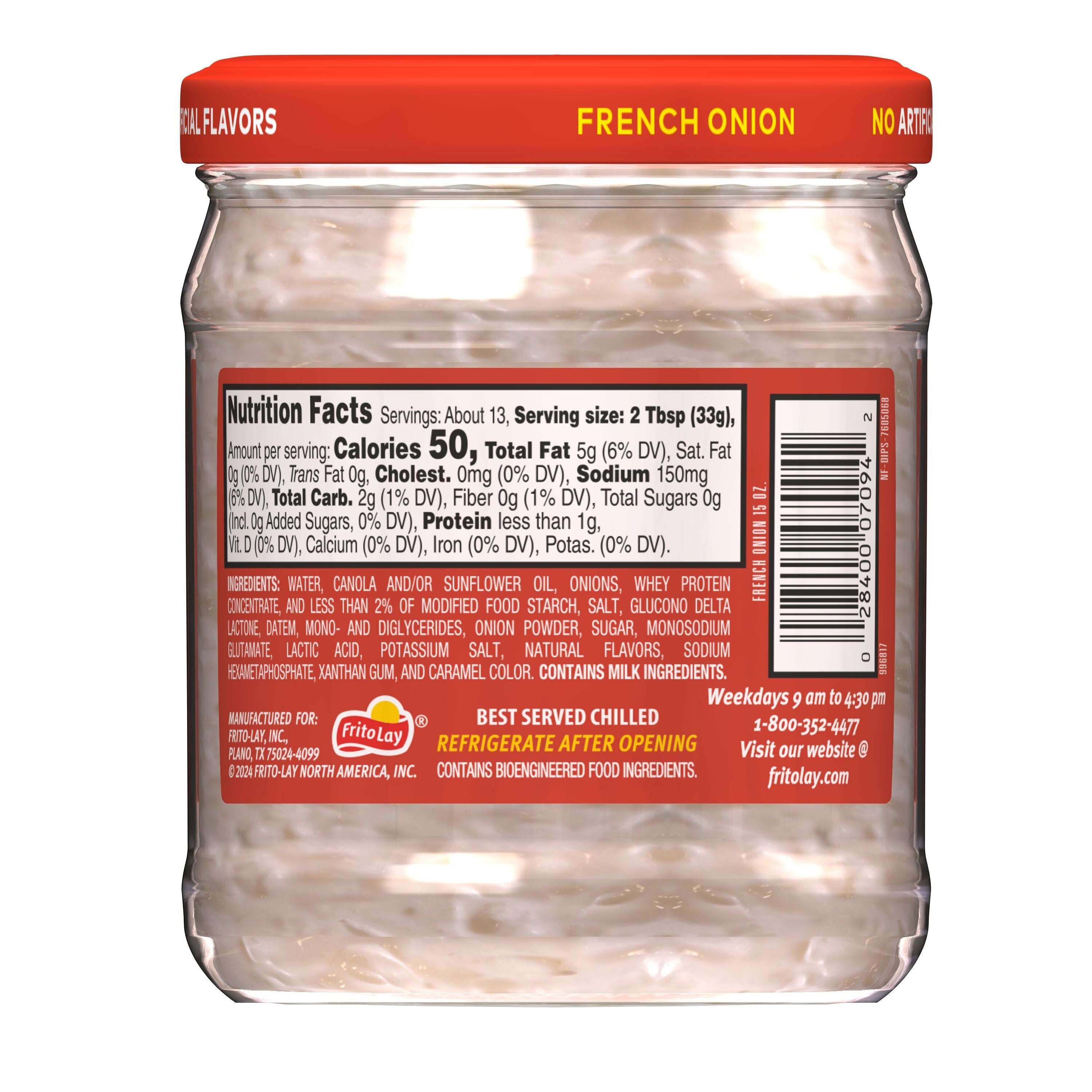 Lay's Dip French Onion, 15 oz Jar