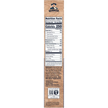 Quaker Protein Granola nutrition facts panel on the back of the box