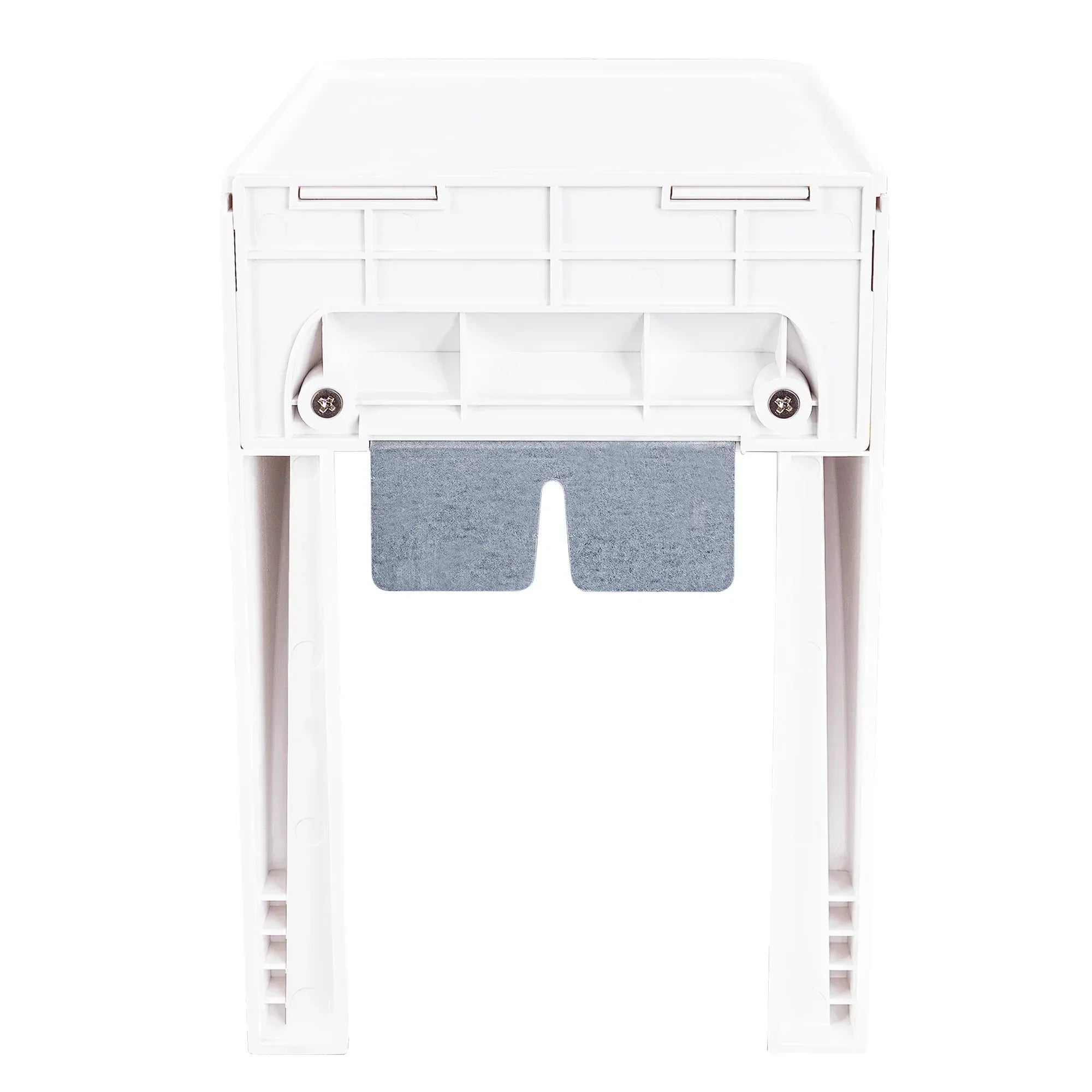 onn. White Outlet Shelf with Power Cord Storage Compartment