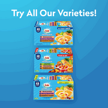 Dole no sugar added variety pack boxes arranged for trying multiple fruit varieties