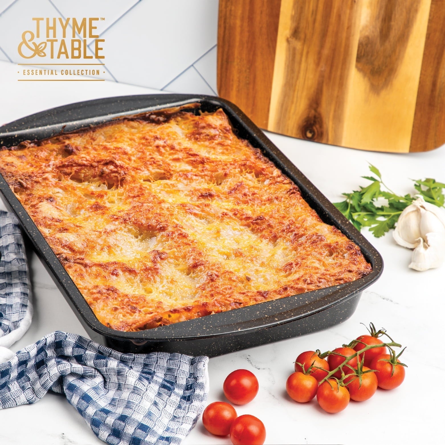 Thyme & Table 15"x11" Nonstick Lasagna Pan - Black