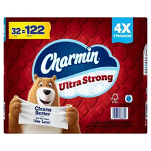 Charmin Ultra Strong toilet paper multipack with red package and 4X stronger badge