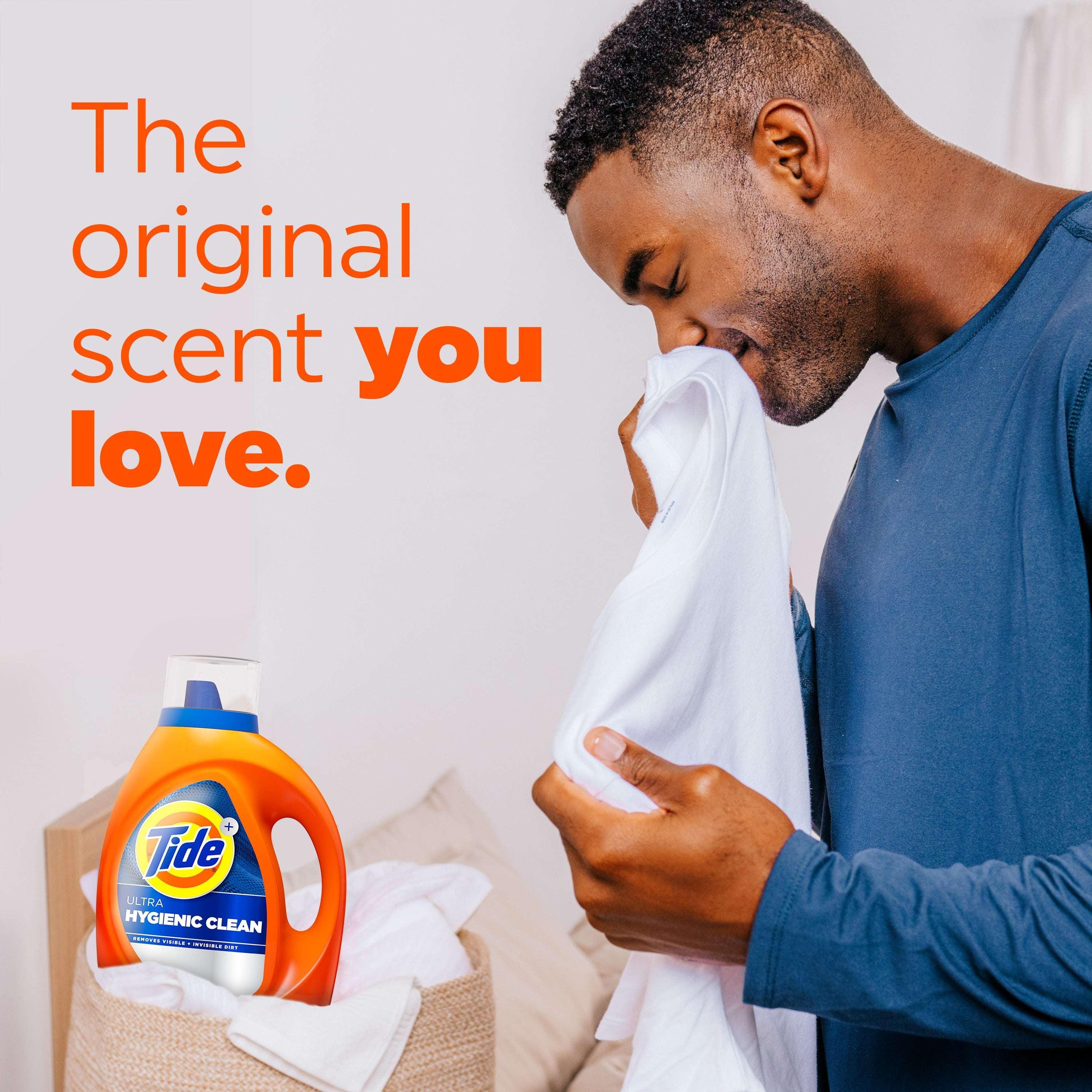 Tide Ultra Hygienic Clean Liquid Laundry Detergent, Original Scent, 73 fl oz, 52 Loads