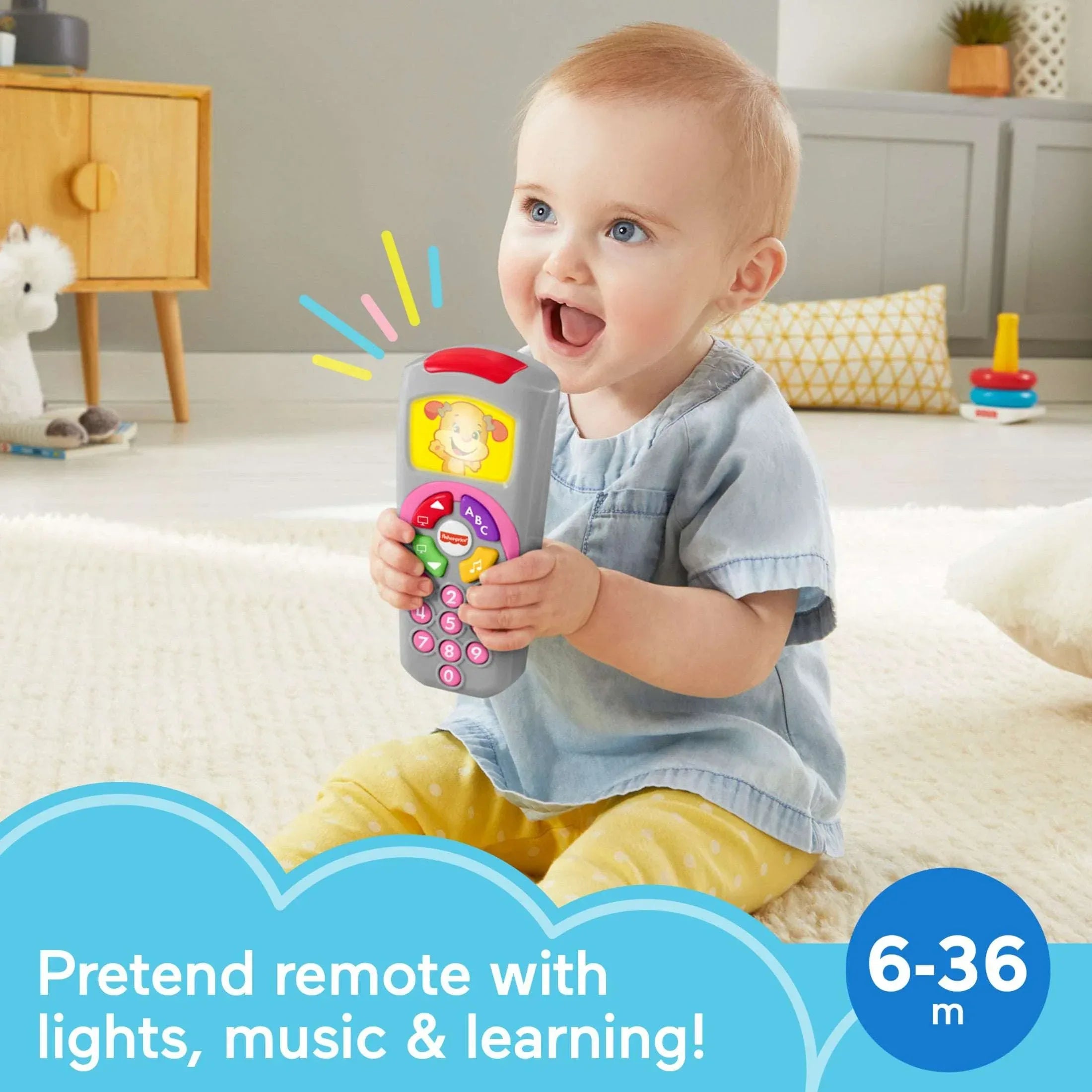 Fisher-Price Laugh & Learn Sis’ Remote Baby & Toddler Learning Toy with Music & Lights - USA MEGA SHOP