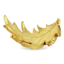 Gold air-dry clay crown piece with curved ridges