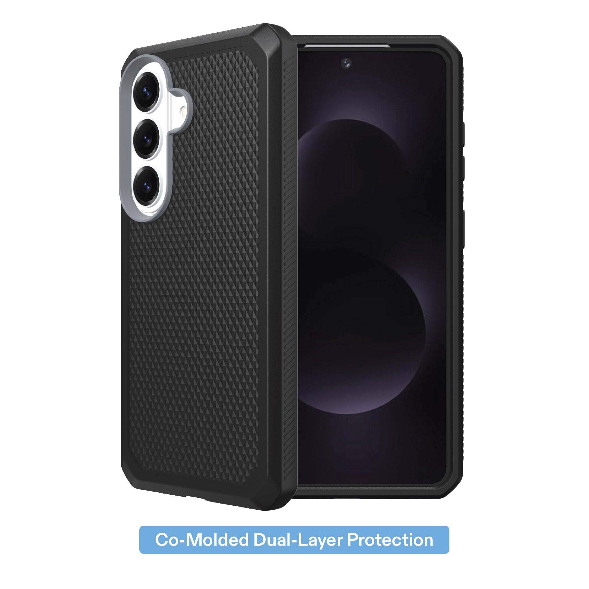 onn Magnetic Compatible Dual-Layer Phone Case for Samsung Galaxy S26 - Black
