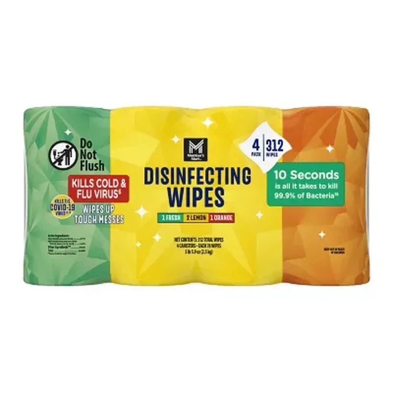Member'S Mark Disinfecting Wipes, Variety Pack (78 Wipes/Pk., 4 Pk.)