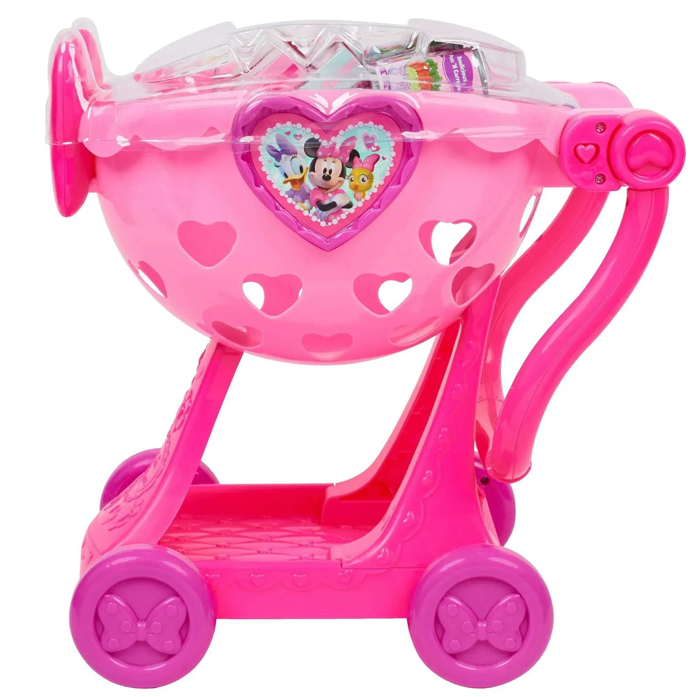Disney Junior Minnie Mouse Bowtique Shopping Cart, 9-piece Plastic Grocery Set , Ages 3 and up - USA MEGA SHOP