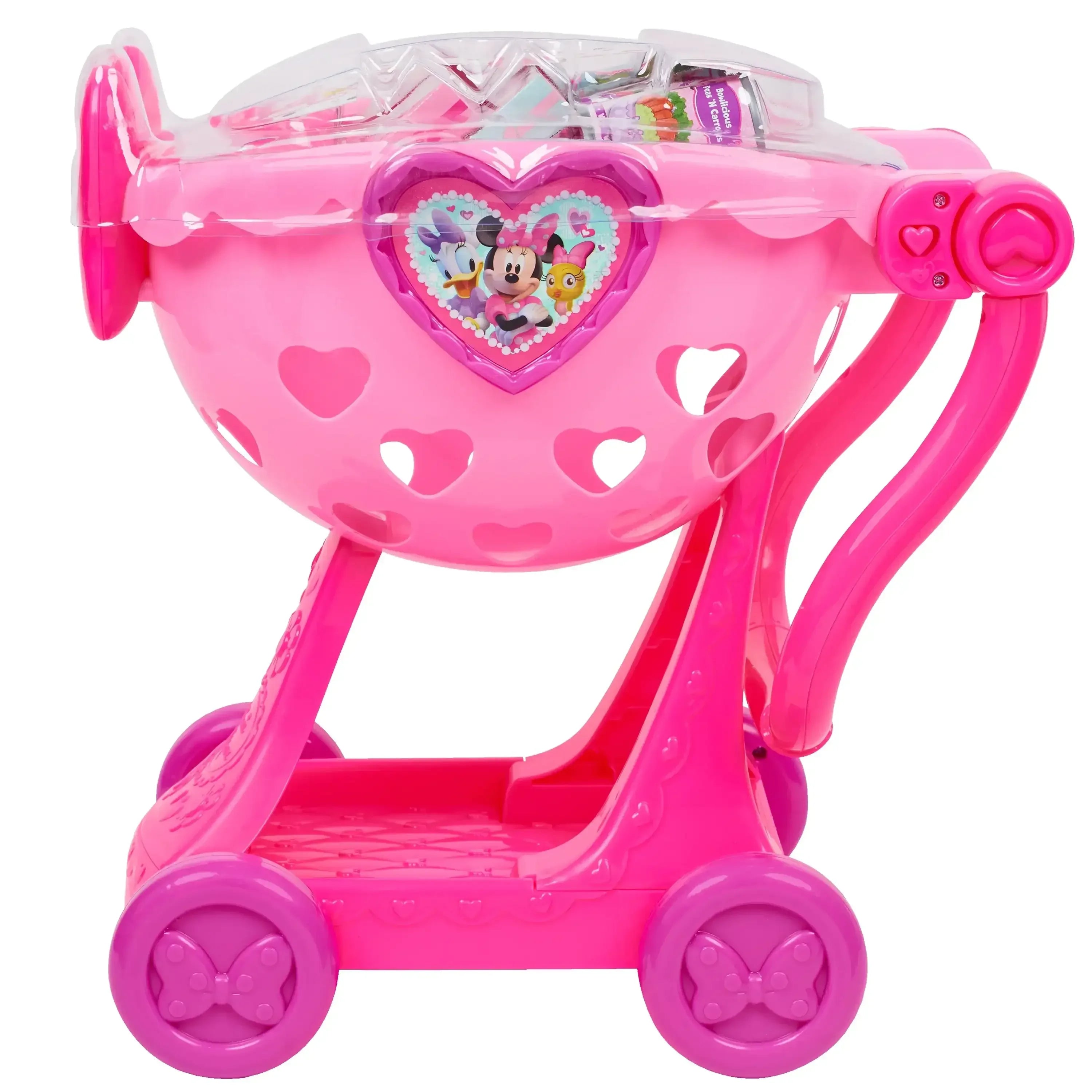 Disney Junior Minnie Mouse Bowtique Shopping Cart, 9-piece Plastic Grocery Set , Ages 3 and up - USA MEGA SHOP