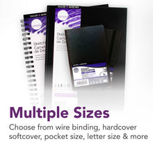 Set of Daler-Rowney pocket sketchbooks with soft covers in dark gray