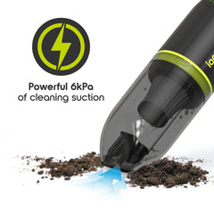 IonVac Handvac Handheld Cordless Vacuum, Pet-Friendly Multi-Surface Lightweight Vacuum Cleaner with USB Charging, Model #7441, Green