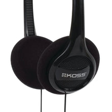 Black on-ear headphones with KOSS logo on ear cup and grille