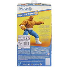 Marvel The Thing Titan Hero Series box back, blue and yellow packaging with figure artwork
