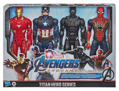 Marvel Avengers: Titan Hero Series Captain America, Iron Spider, Black Panther, and Iron Man Kids Toy Action Figure for Boys and Girls (12") - USA MEGA SHOP
