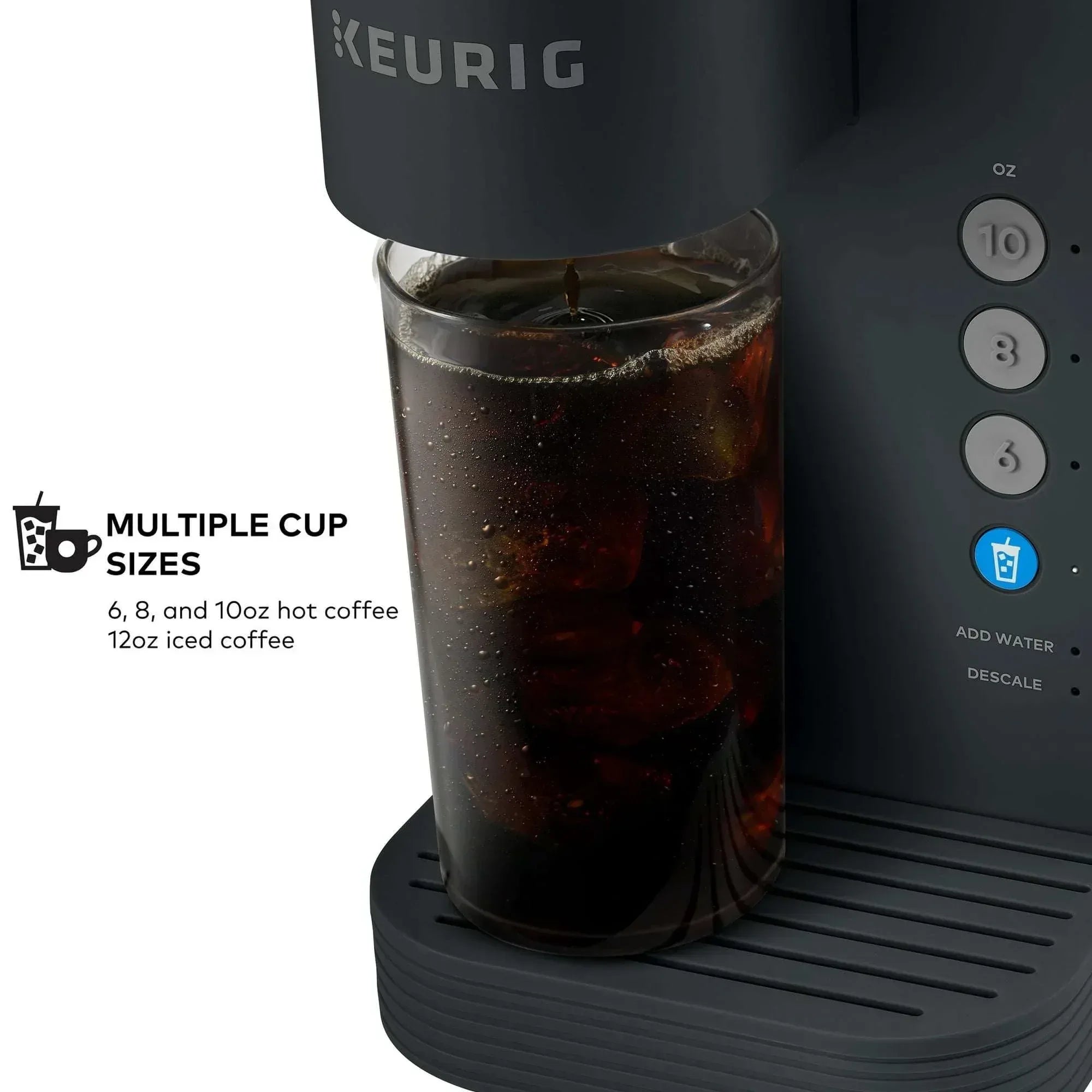 Keurig K-Express Essentials Plus, Iced and Hot Single-Serve K-Cup Pod Coffee Maker, Black