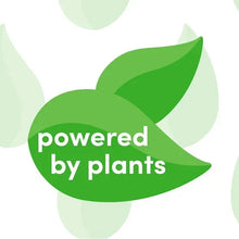 Powered by plants green leaf badge
