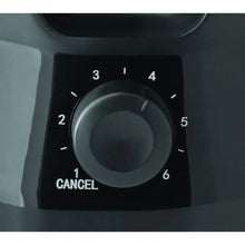 Black 2-slice toaster shade control dial with cancel button
