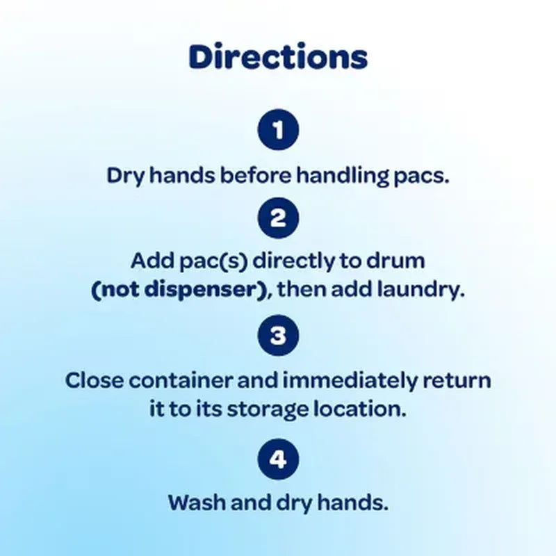 All Mighty Pacs Laundry Detergent, Free Clear for Sensitive Skin (120 Ct.)
