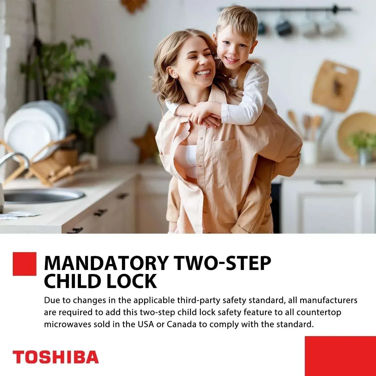 TOSHIBA 0.9 Cu Ft Microwave Oven, 6 Auto Menus, Mute Function, Child Lock, 900W, Stainless Steel