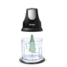 Ninja food processor with clear bowl, pale green blade, black base