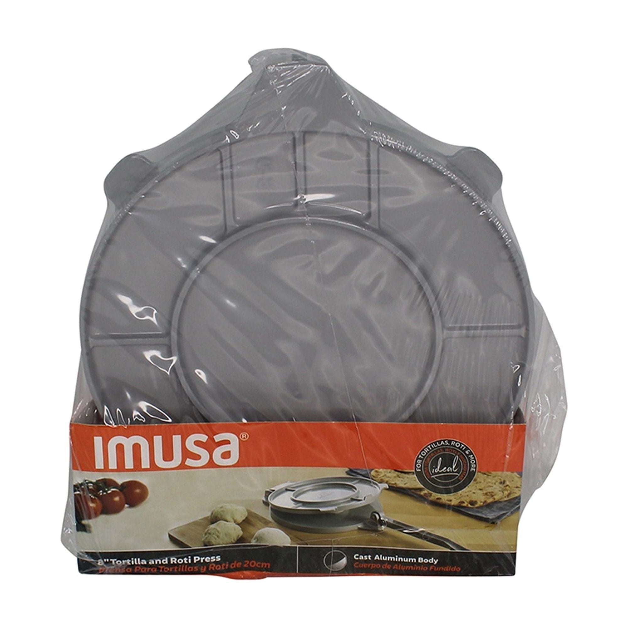 IMUSA 8in Cast Aluminum Tortilla Press, Gray