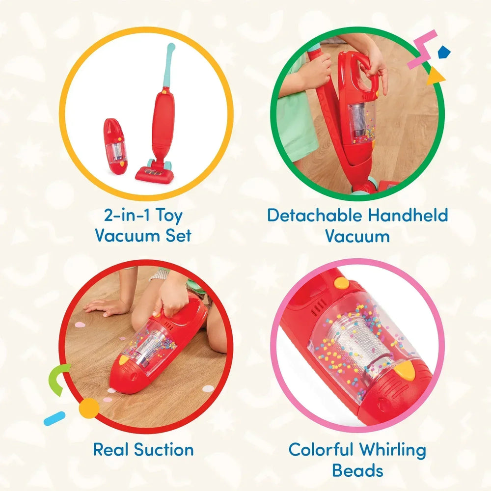 Battat Tidy Tot Vacuum with Plastic Handheld Vacuum and Real Suction, Toddler and Preschool Toys - USA MEGA SHOP