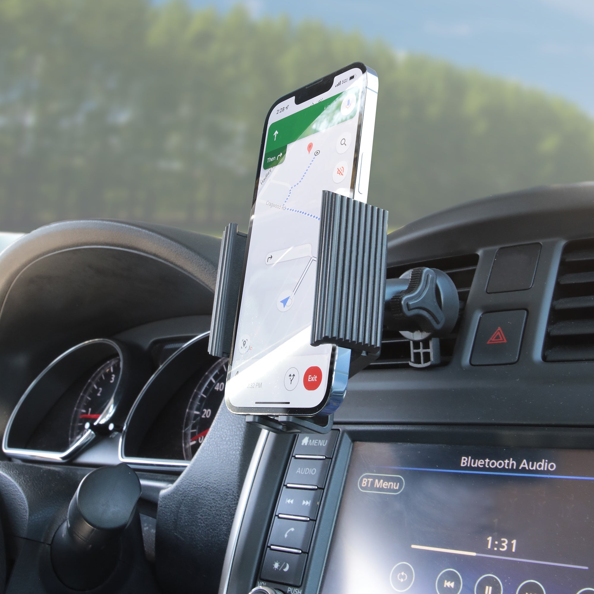 onn. 7-in-1 Universal Car Phone Mount Kit, Cup Holder, Vent, Dash, Windshield with Adjustable Ball Joint