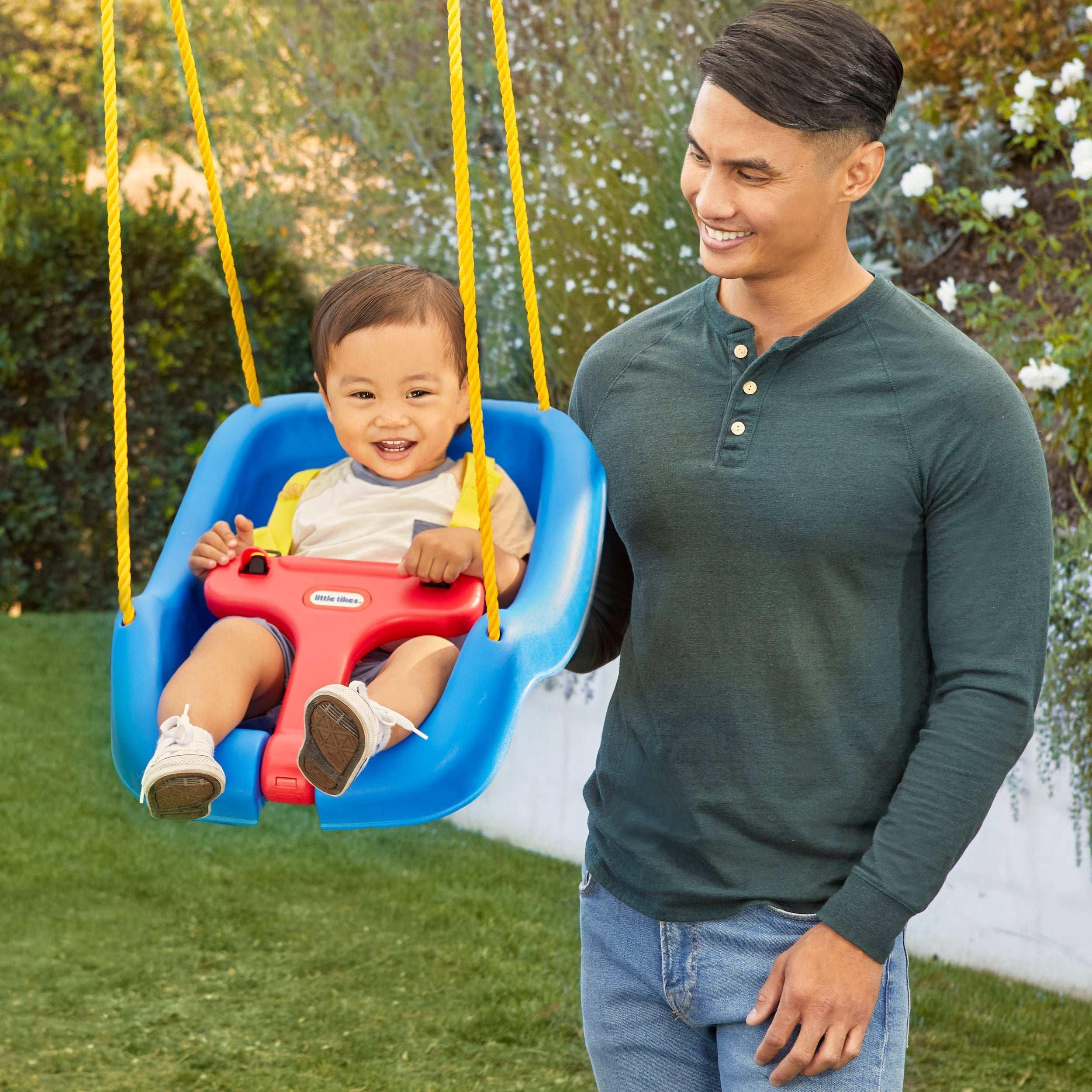 Little Tikes 2-in-1 Snug and Secure Swing, High Back Swing, Blue - USA MEGA SHOP