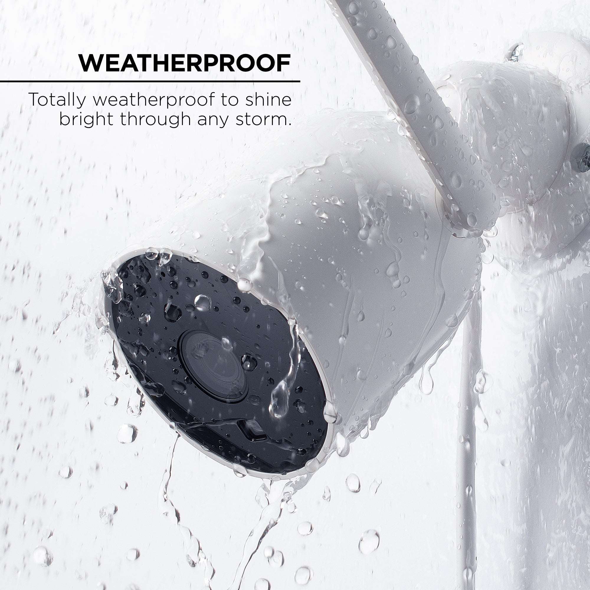 Merkury Smart Outdoor Camera 1080p – Weatherproof Security Camera with Night Vision, White (1-Pack)