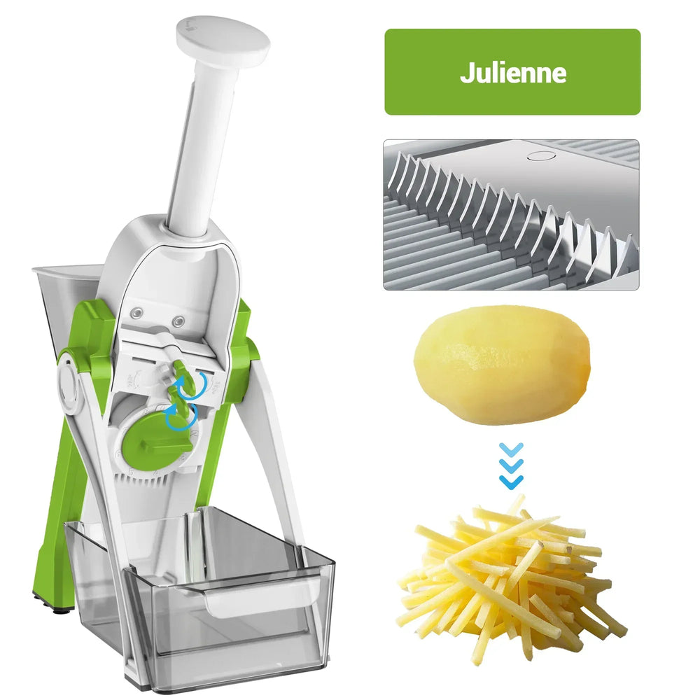Mandoline Slicer for Vegetables Fruits, Adjustable Thickness Stainless Steel Food Cutter & Chopper, Safe and Quick Meal Preparation - USA MEGA SHOP