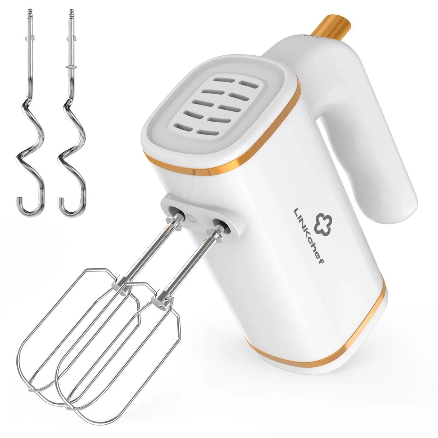 LINKChef Hand Mixer, 450W Turbo Electric Handheld Mixer, 5 Speed Electric Mixers for Kitchen (Black) - USA MEGA SHOP