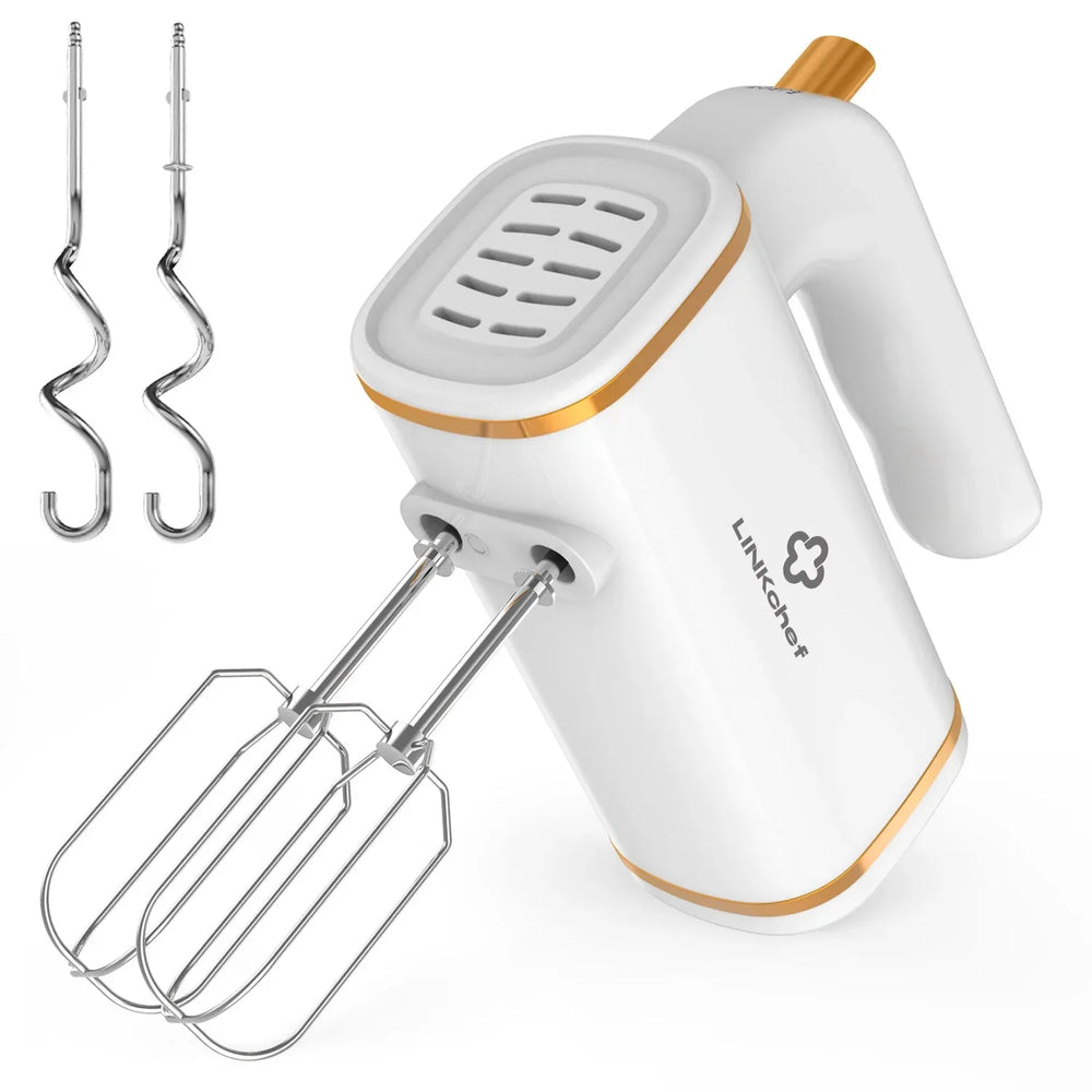 LINKChef Hand Mixer, 450W Turbo Electric Handheld Mixer, 5 Speed Electric Mixers for Kitchen (Black) - USA MEGA SHOP