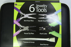Cousin DIY 6-Piece Jewelry Making Tool Set with Black Storage Case – Steel Pliers & Cutters for Jewelry Making and Craft Projects