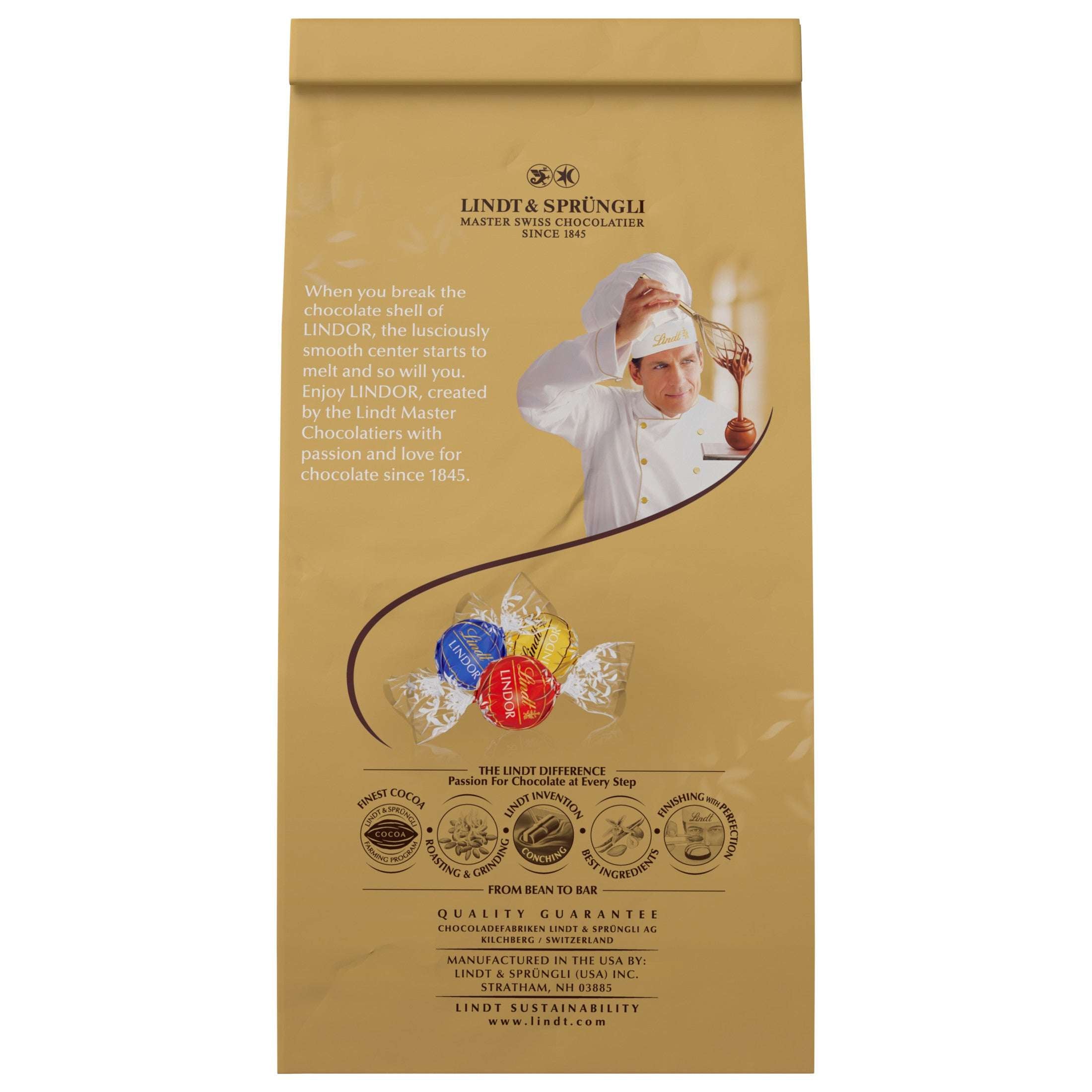 Lindt Lindor Assorted Chocolate Truffles, Candy Variety Pack, 8.5 oz Bag